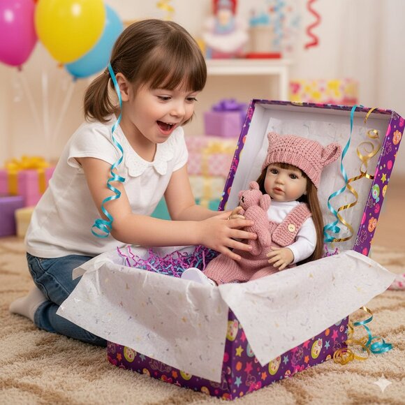 55 cm Babylistic Soft Silicone Vinyl Talking Reborn Doll very realistic hair eye - Picture 8 of 9